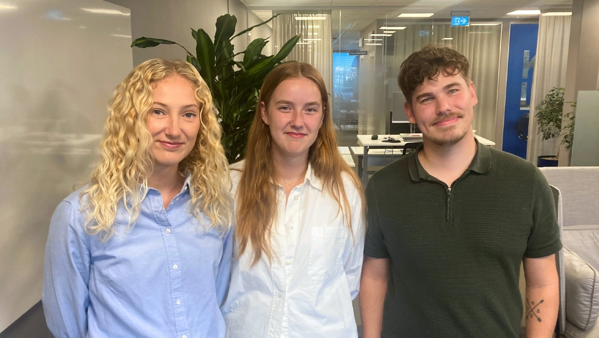 Linnea, Gustav och Lovisa - deltagare i Experis Academys IT-utbildning